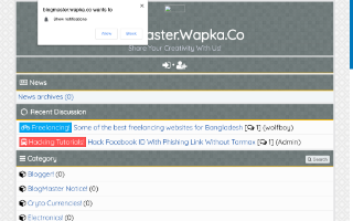 Скриншот сайта blogmaster.wapka.co