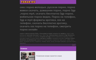 Скриншот сайта terar.ru