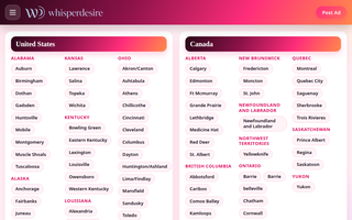 Скриншот сайта www.whisperdesire.com