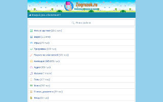 Скриншот сайта zagruzok.ru